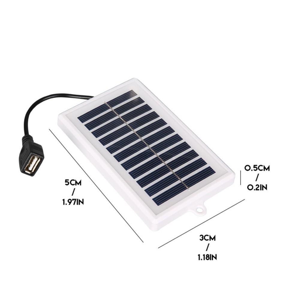 2W 5V Portable Solar Charging Board 5x3x0.5CM USB Output for Outdoor Use