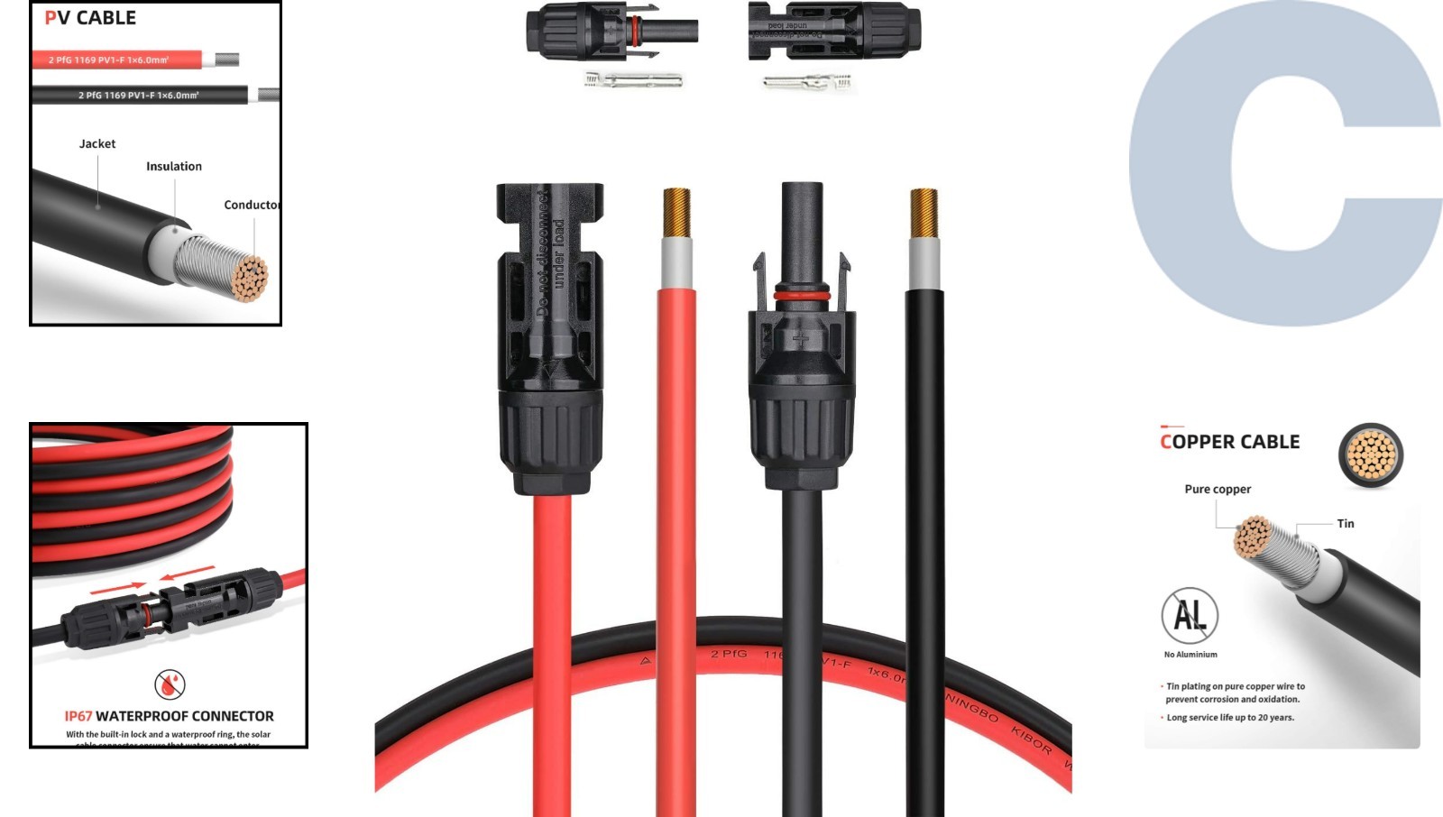 30FT 10AWG Solar Extension Cable with MC4 Connectors – Pure Copper Reliability