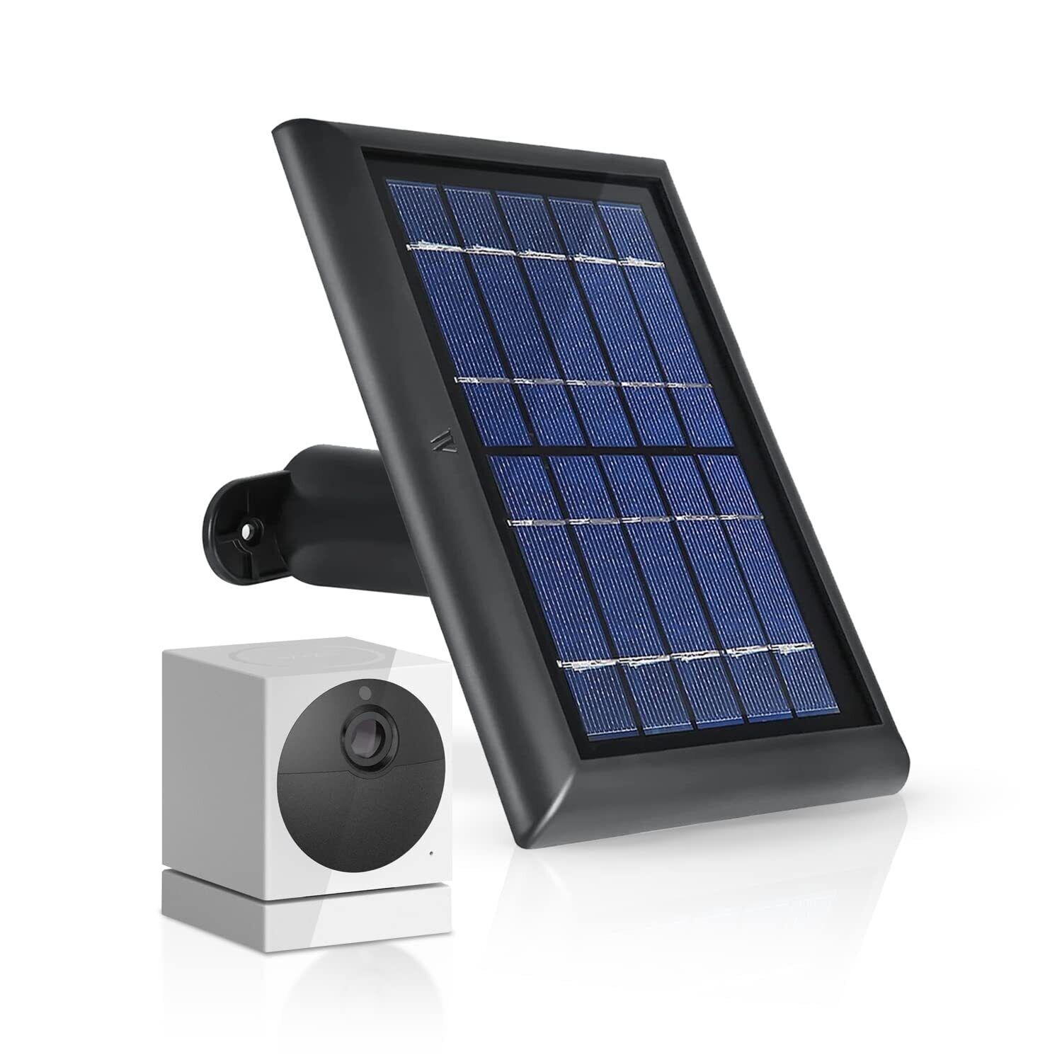 Wasserstein Solar Panel Compatible with Wyze Cam Outdoor – Black, 1 Panel