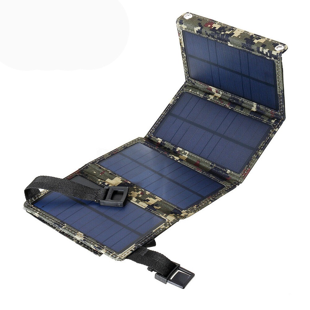 80W USB Solar Panel Folding Power Bank Outdoor Camping Hiking Phone Charger Kit