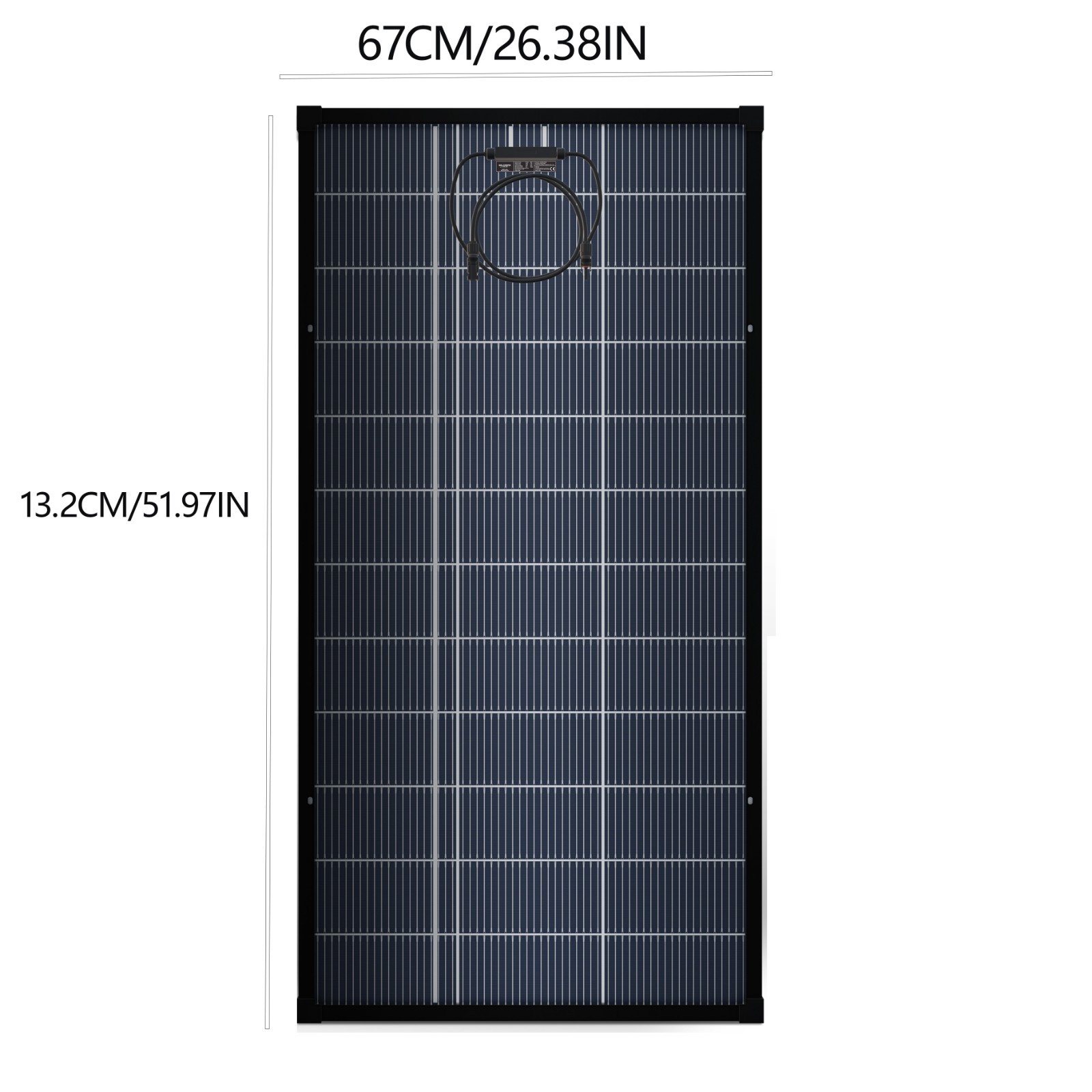 200W 18V Bifacial Solar Panel Waterproof IP67 Monocrystalline Solar Cells Power