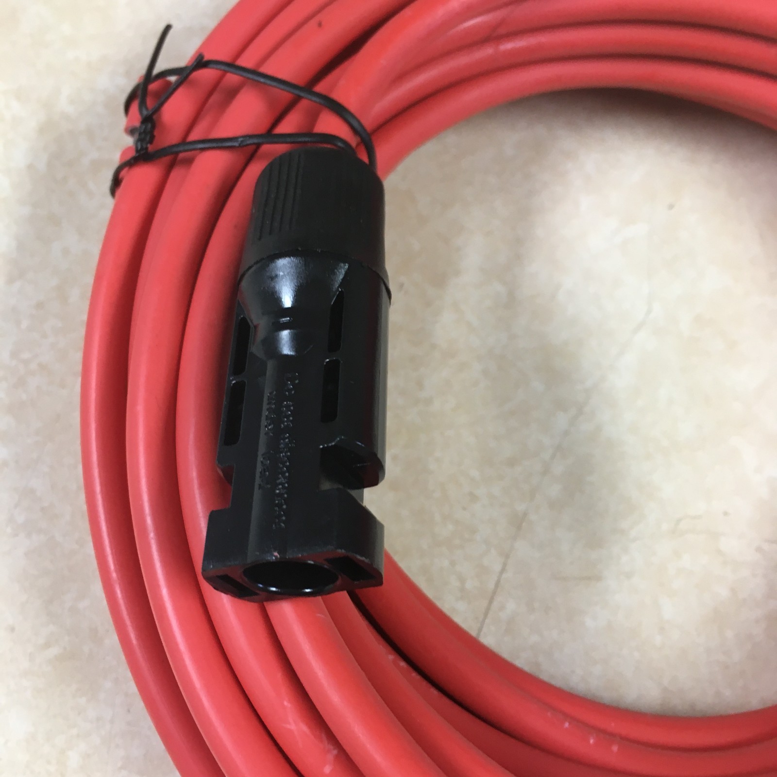 1 Pair 10 Meter Solar Panel Extension Cables Wire Black & Red 10AWG Gauge 6mm²