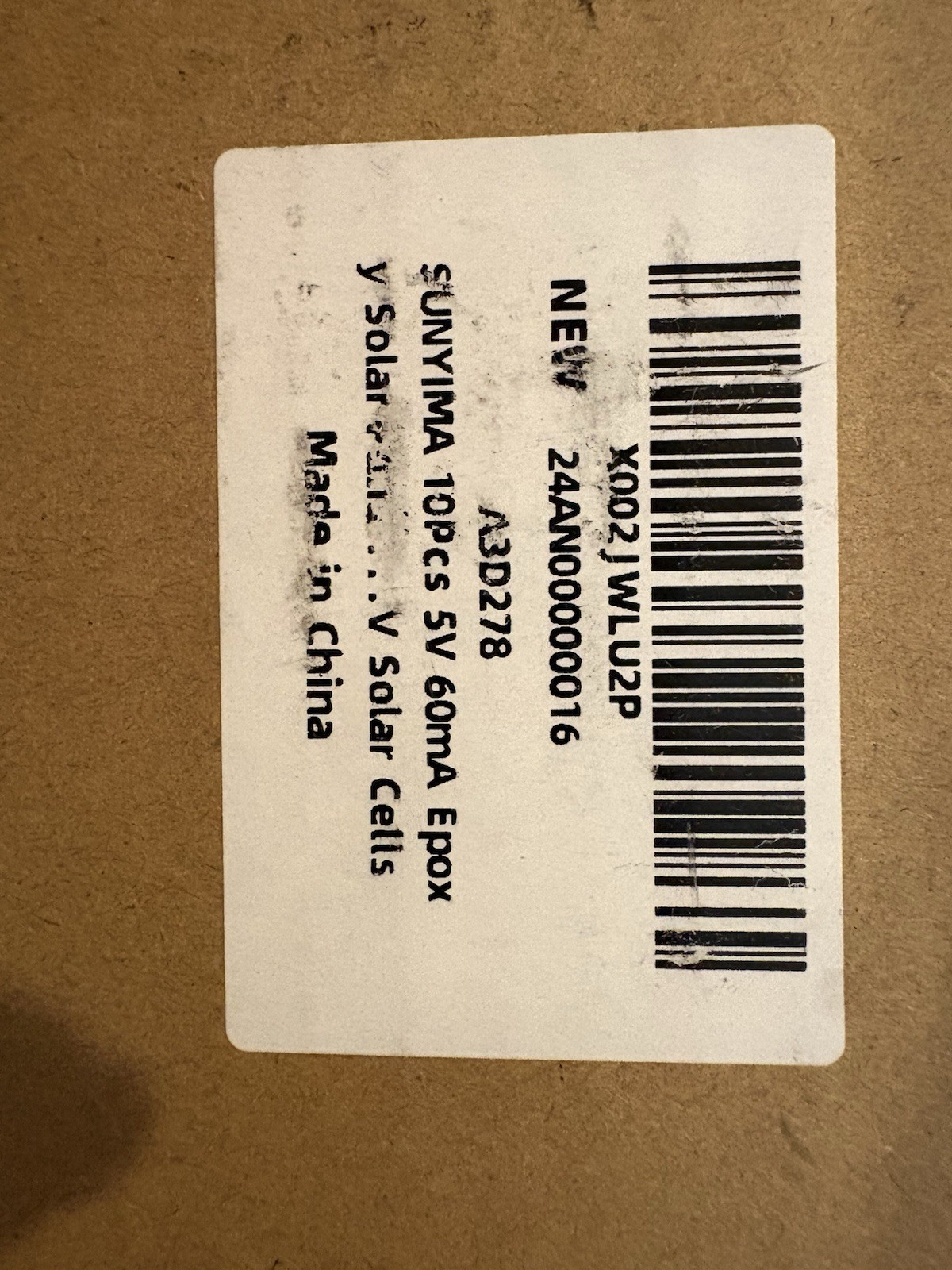 Solar Cells Mini 20 Ct. 5V 60mA With Wires Attached