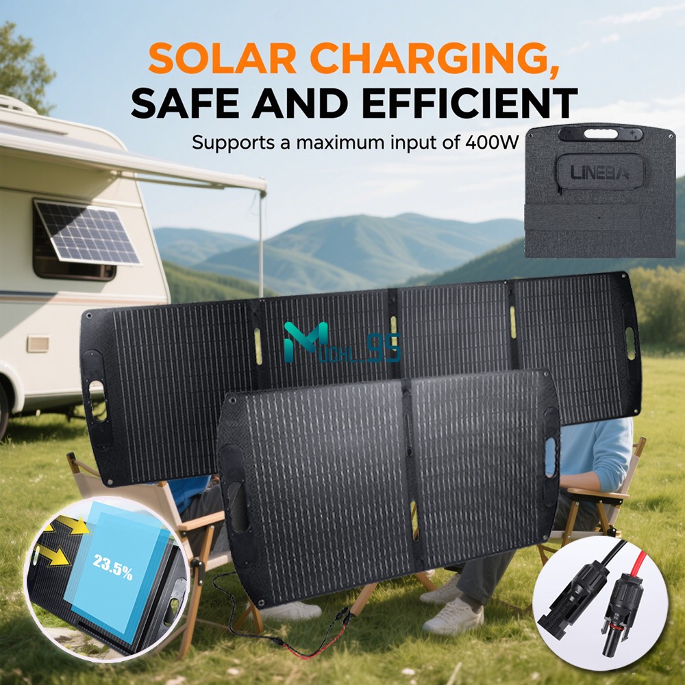 200W 100W Foldable Portable Solar Panel 23% Conversion Efficiency For RV Camping