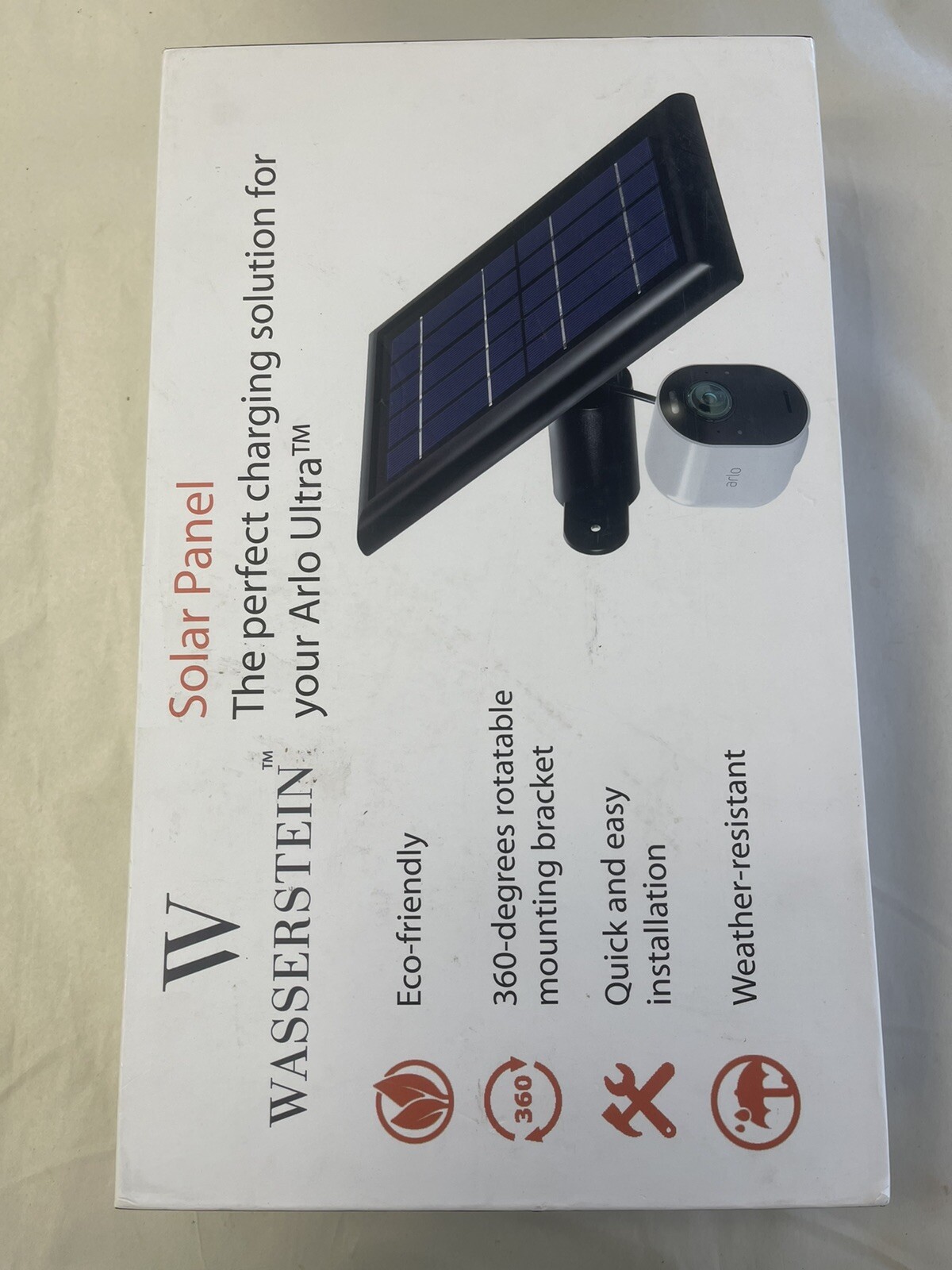 Wasserstein Solar Panel- 2-Pack White Solar Panel & 2-Pack 2-in-1 White