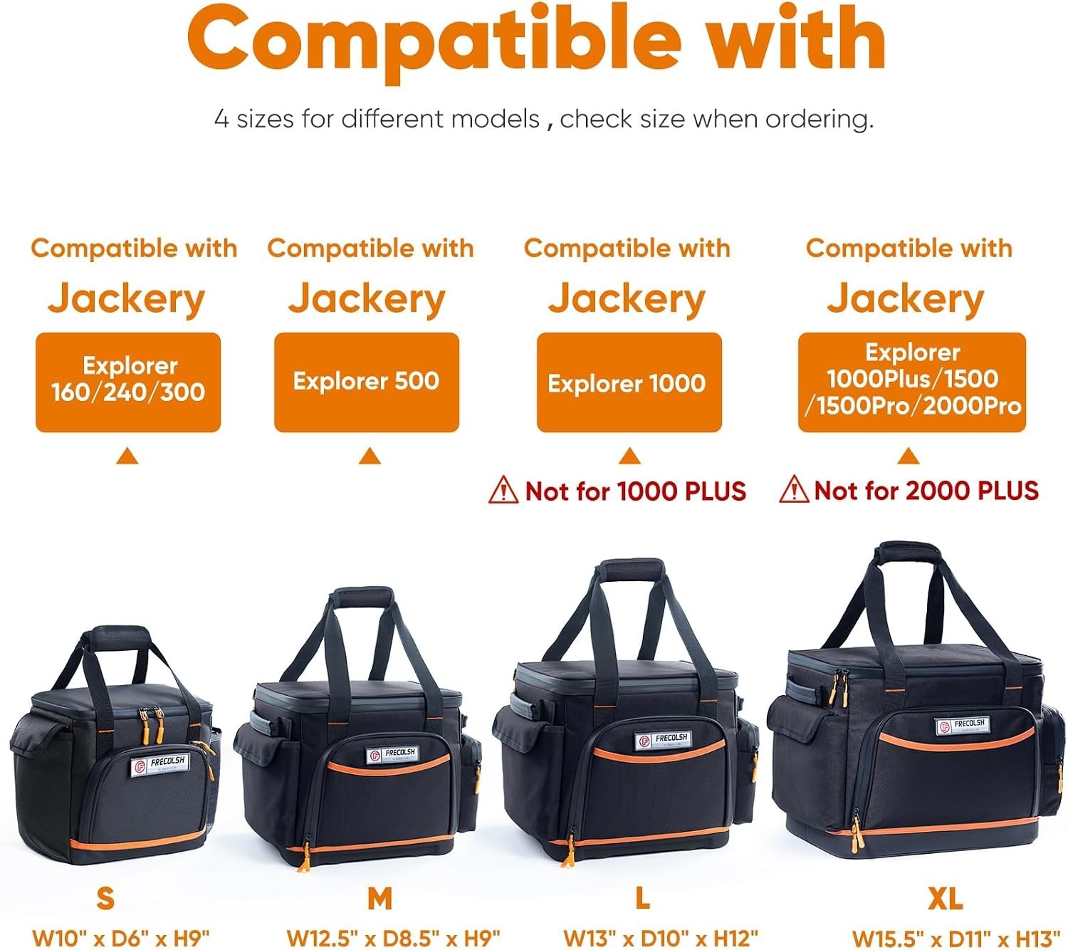 Durable Travel Storage Bag for Jackery Explorer 1500 Power Station & Accessories
