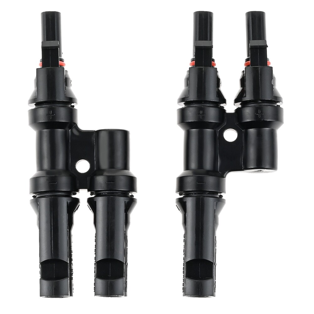 T Branch Solar Panel Connectors Solar Waterproof Adapter Cable 2 to 1 MMF+FFM