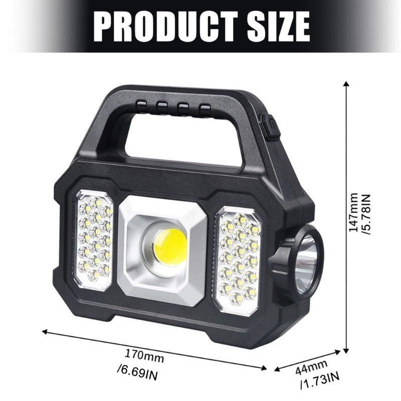 ABS Solar LED Spotlights Lantern With COBs Technology For Camping Adventure