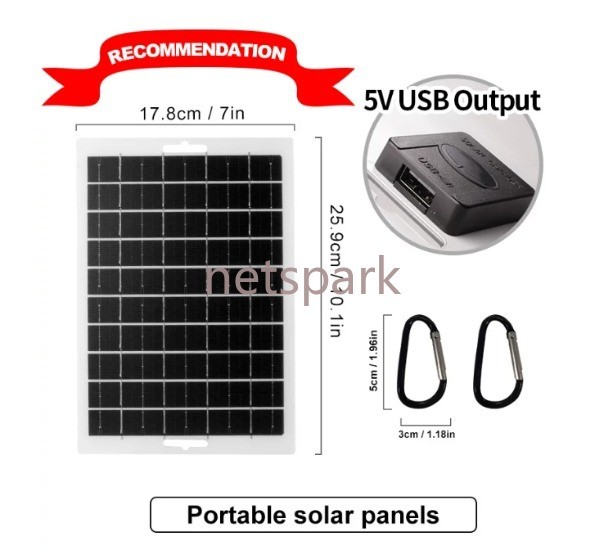 Solar Panel Charger 5V 2W 3W 6W 8W 10W USB Flexible Solar Power Generator Panel