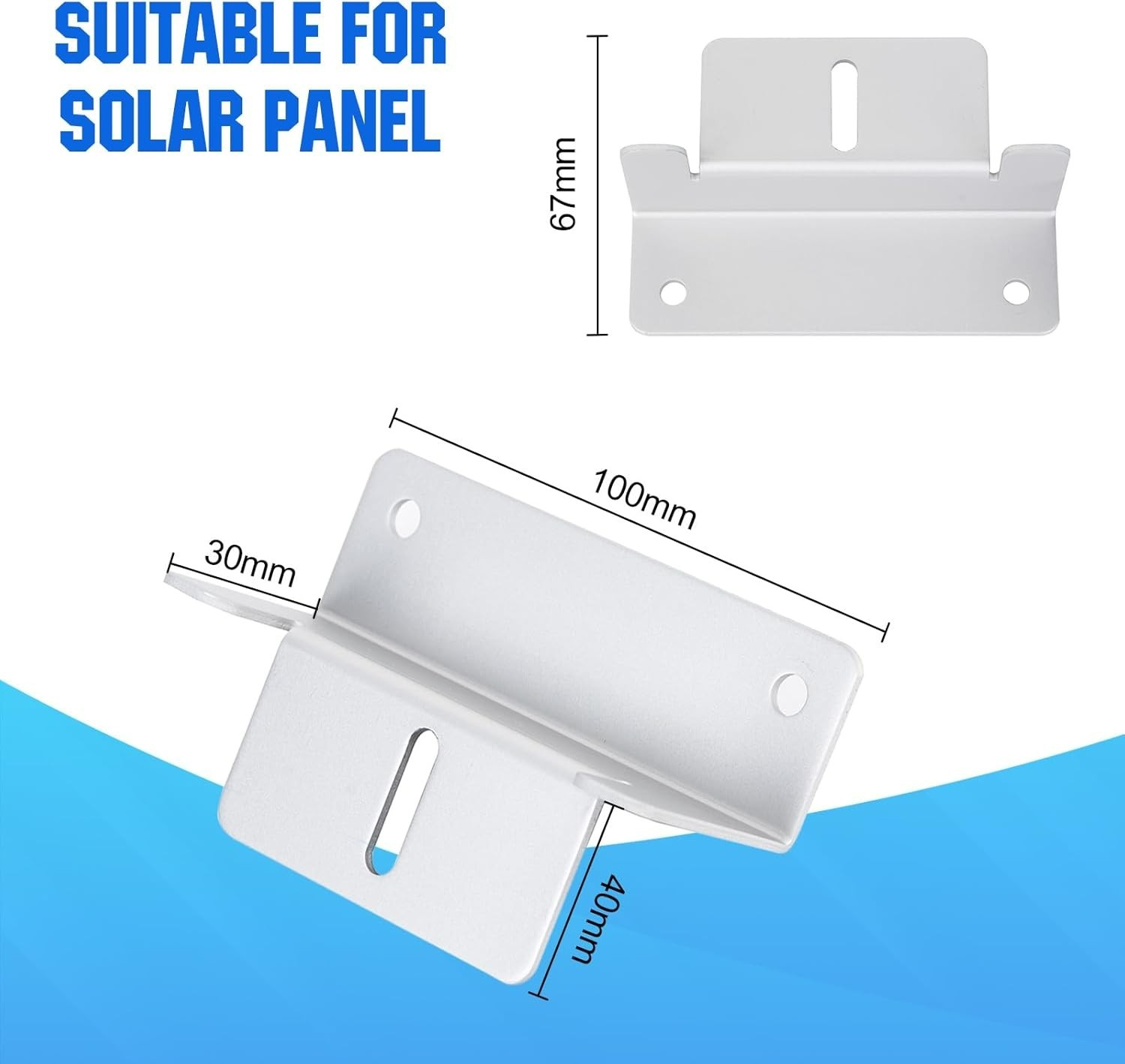 16 Units Solar Panel Mounting Brackets,Z Bracket Sets Lightweight Aluminum Co…