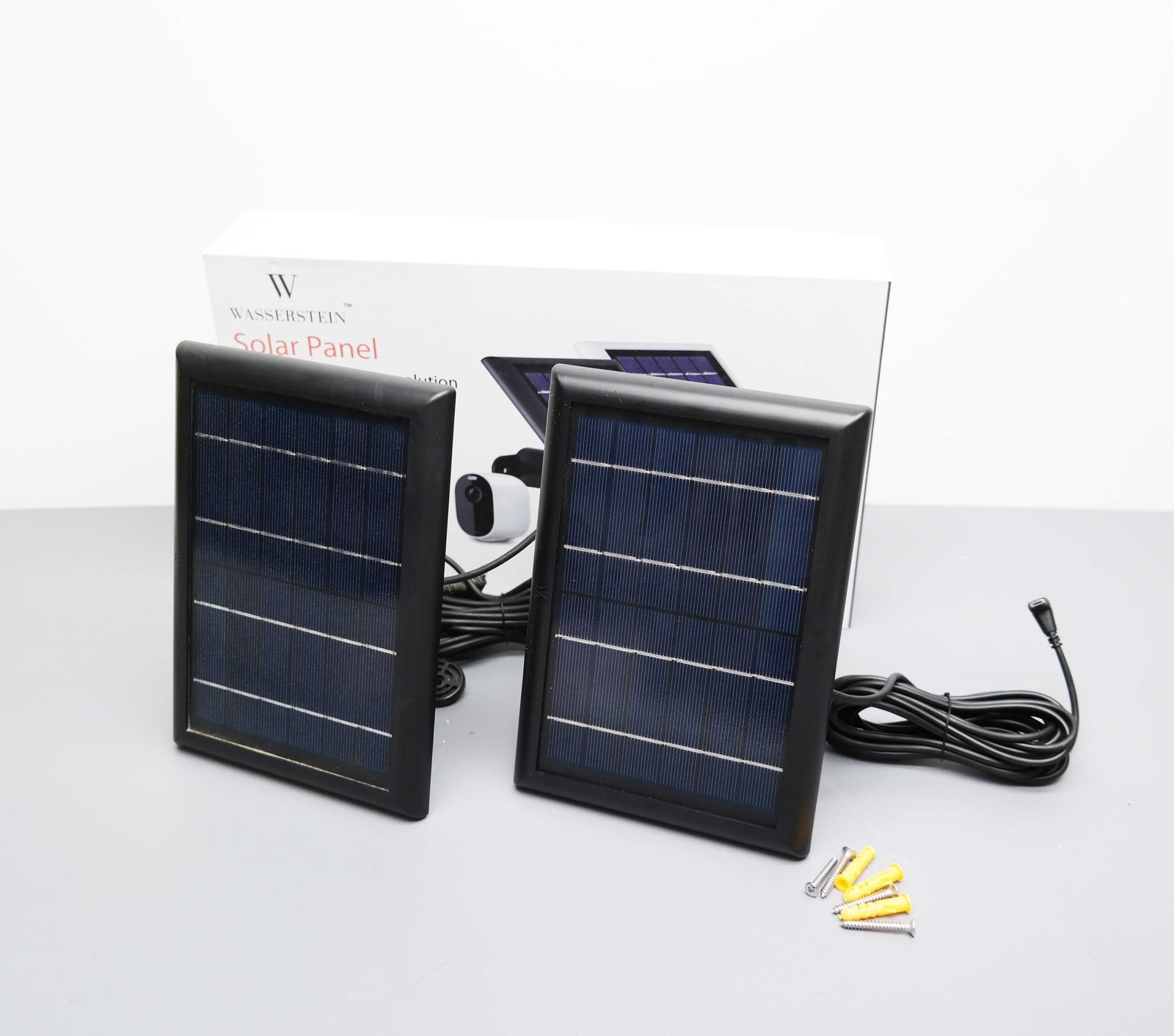 Solar Power Panel for Arlo Essential Camera Weatherproof Outdoor 2 Pack – Black