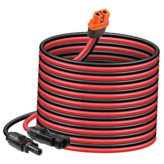 16.4FT/5M 12AWG Solar Panel Connector to XT60i Female Solar Panel 16.4ft/5m