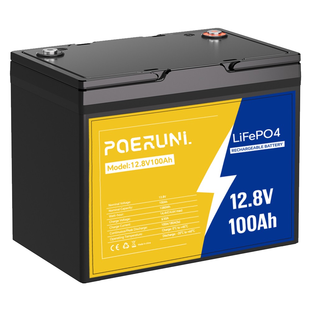 NEW 12V 100Ah LiFePO4 Lithium Battery Built-in BMS 8000+ Cycle Deep for Solar RV