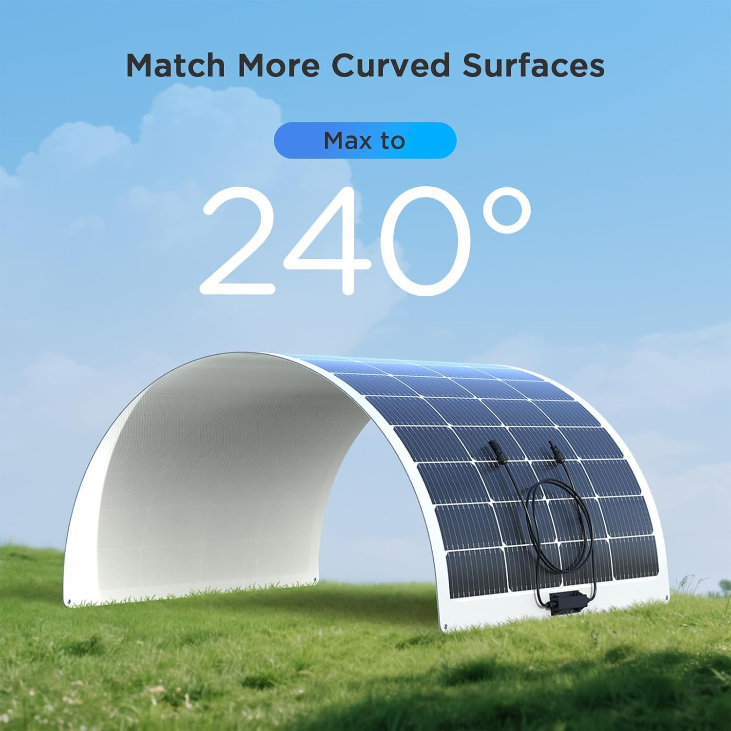400W Flexible Solar Panel, 2PCS 200 Watt 12V/24V Solar Panel Kit, Callsun 23% Hi