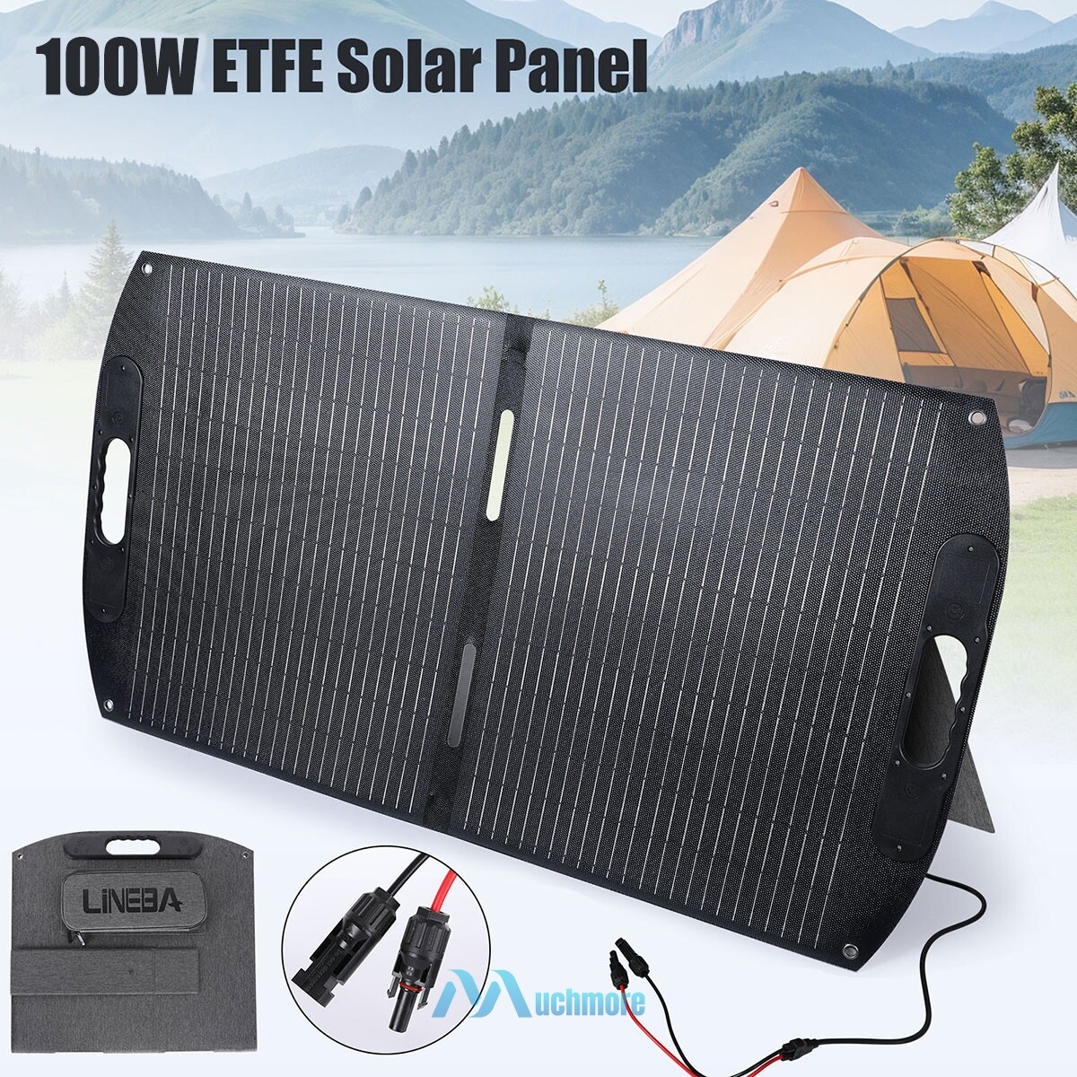 200W 400W 18V Solar Panel Mono HighEfficiency PV for Camping Sunshed RV Off Grid