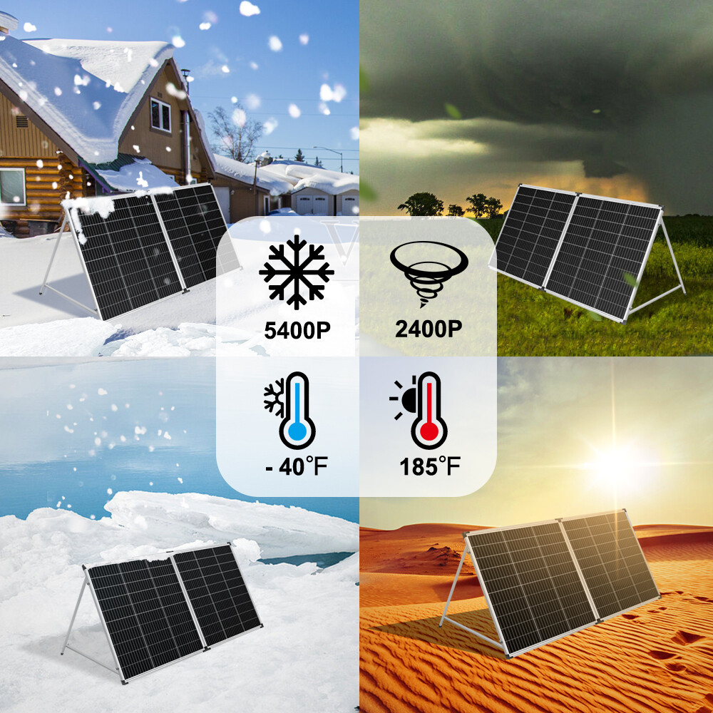 Dokio 100W 160W 200W 12V Suitcase Portable Solar Panel Kit For RV Boat Camping