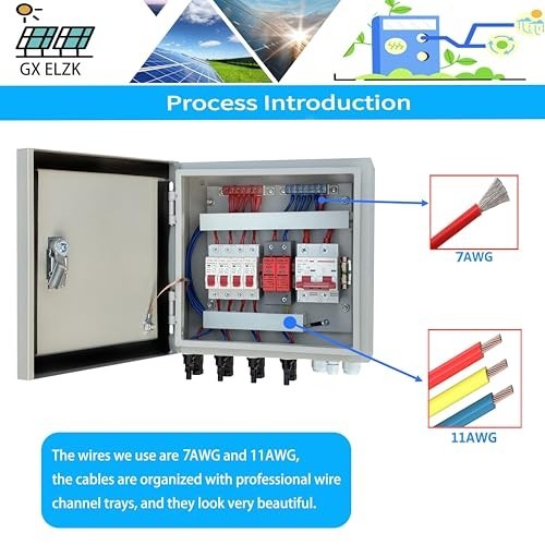 80A Solar Combiner Box for 4 Strings, Off-Grid PV System, Durable & Weatherproof