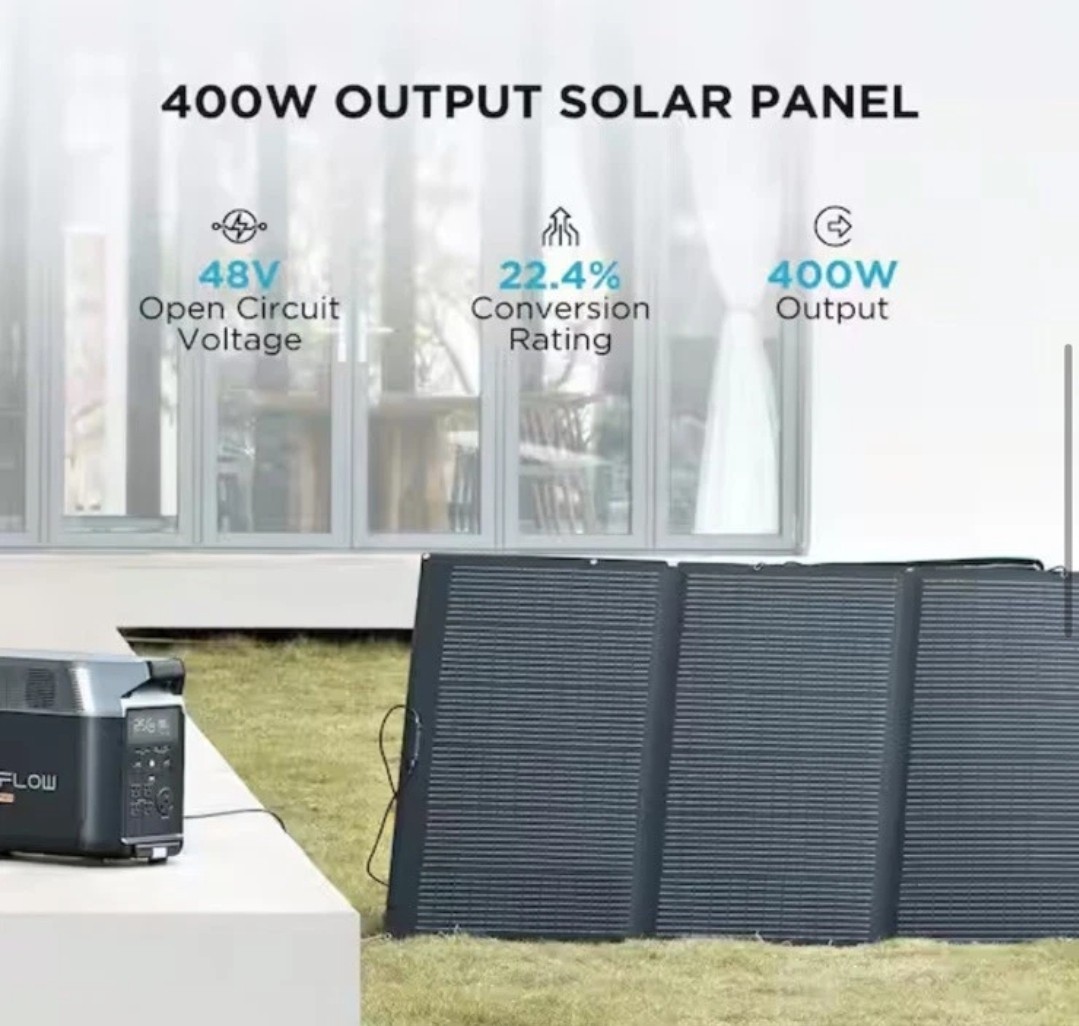EcoFlow 400W Solar Panel Self-supporting, Waterproof Smart Outdoor Solar Kit
