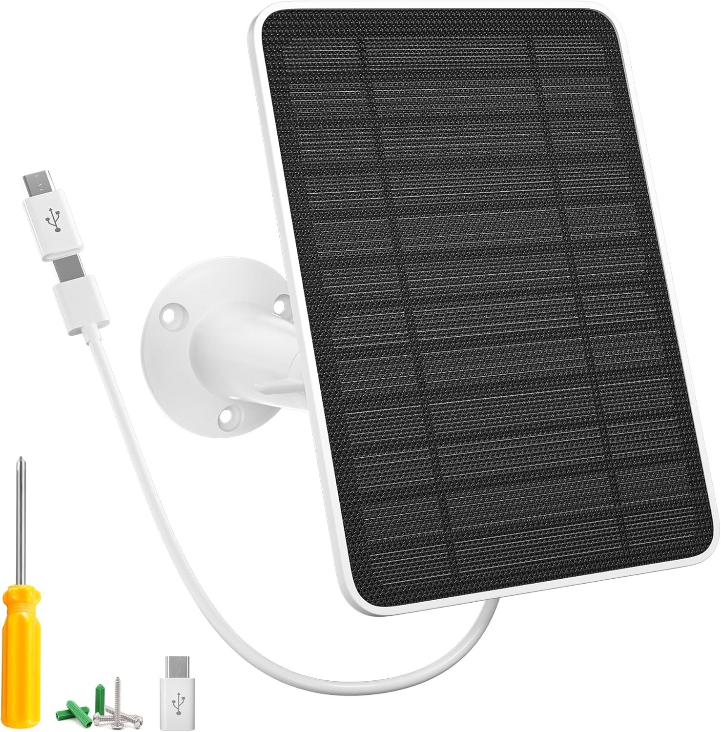 1Pack 5W Solar Panel Charger Arlo Essential 2K Outdoor(2nd Gen)/Essential XL