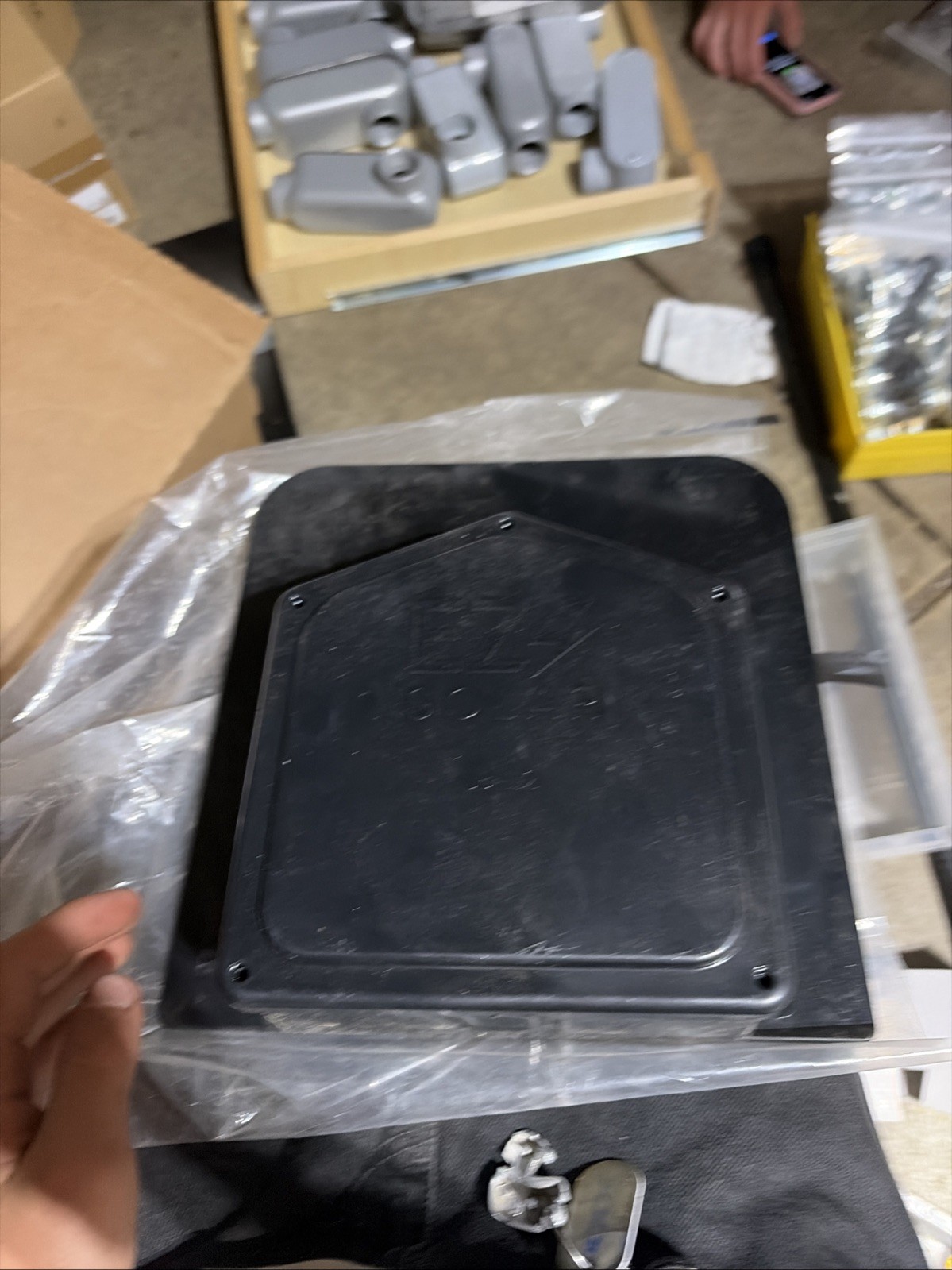 LZ Solar #2 Black Plastic Mounting Housing Cover Panel New Old Stock