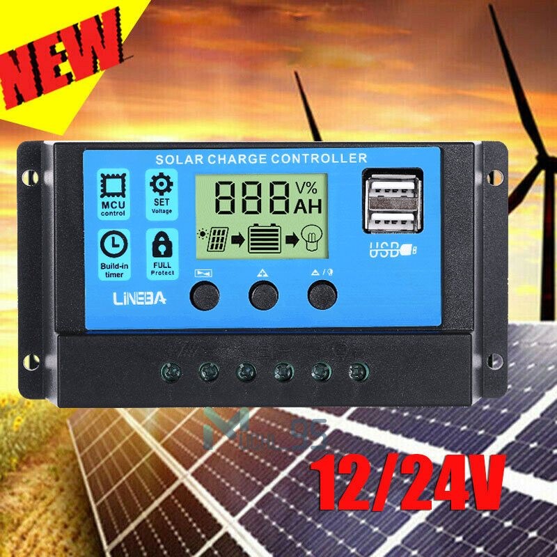 100 Watts Solar Panel Kit 30A 12V Battery Charger w/ Controller Caravan Boat RV