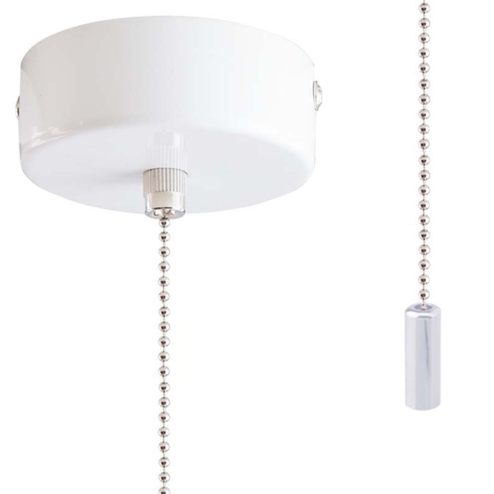 Modern Chrome Pull Cord Light Switch for Bathroom and More with 100cm Chain