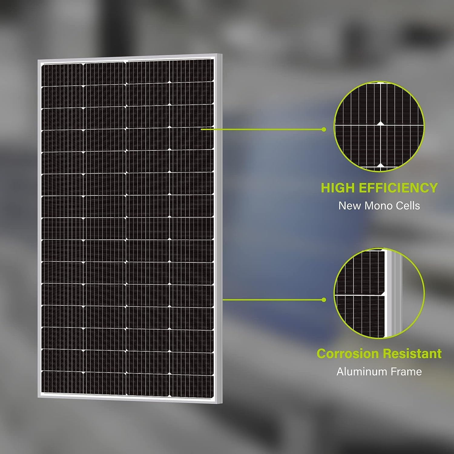 200W Solar Panel Mono Cell Module PV Power Charger 12V Solar Panels for Homes
