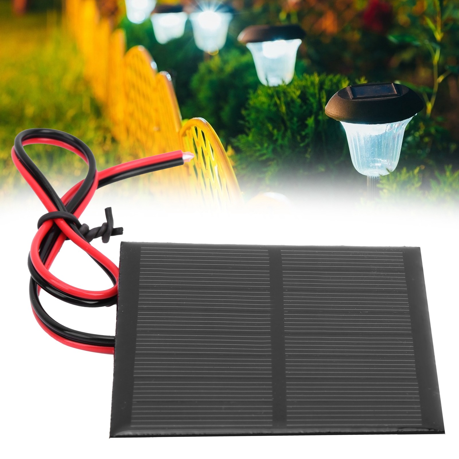 5Pcs Small Solar Battery Panel Polysilicon Epoxy Battery Module With 30cm New