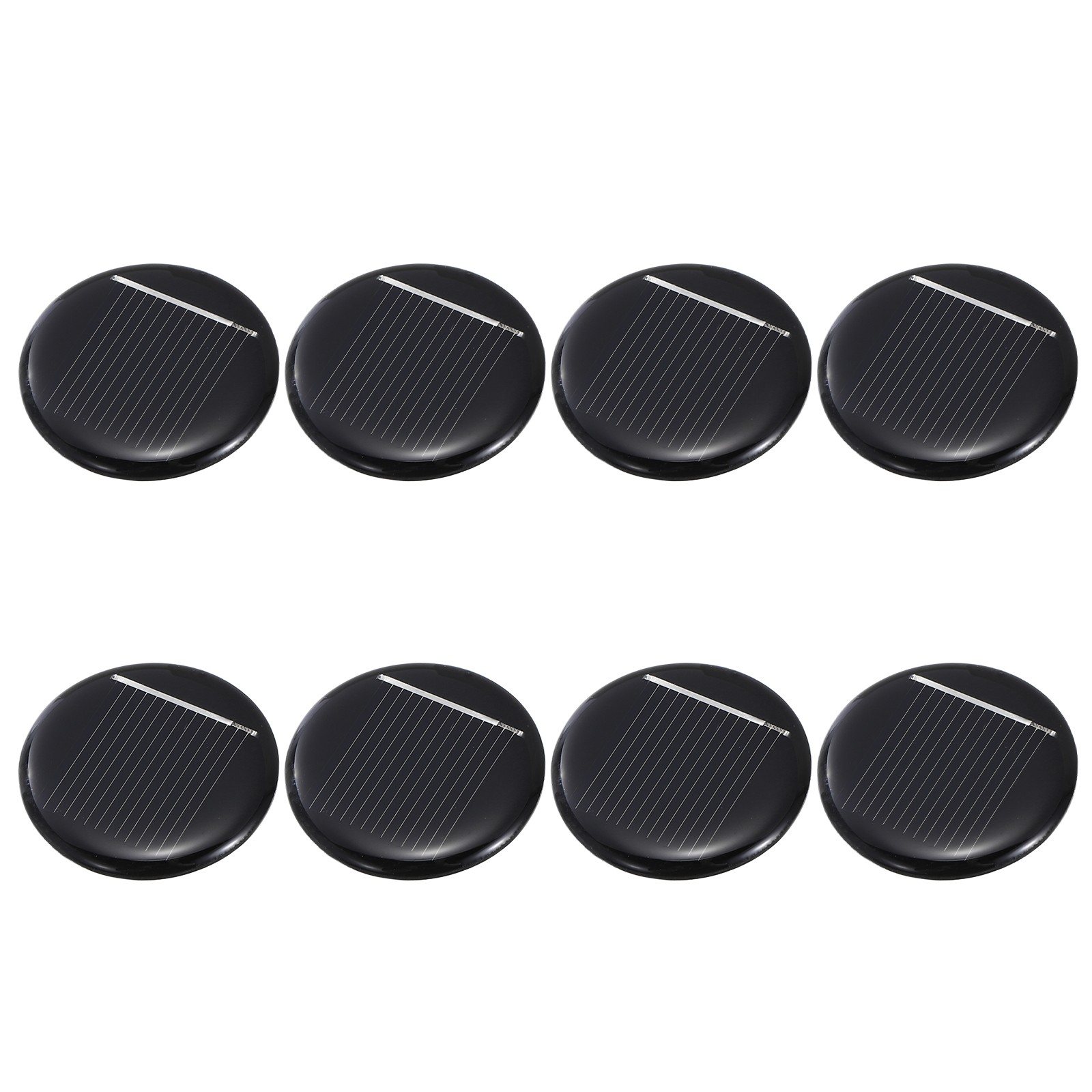 8Pcs 0.5V 0.07W 140mA Round Solar Panels, Solar Photovoltaic Power Cells