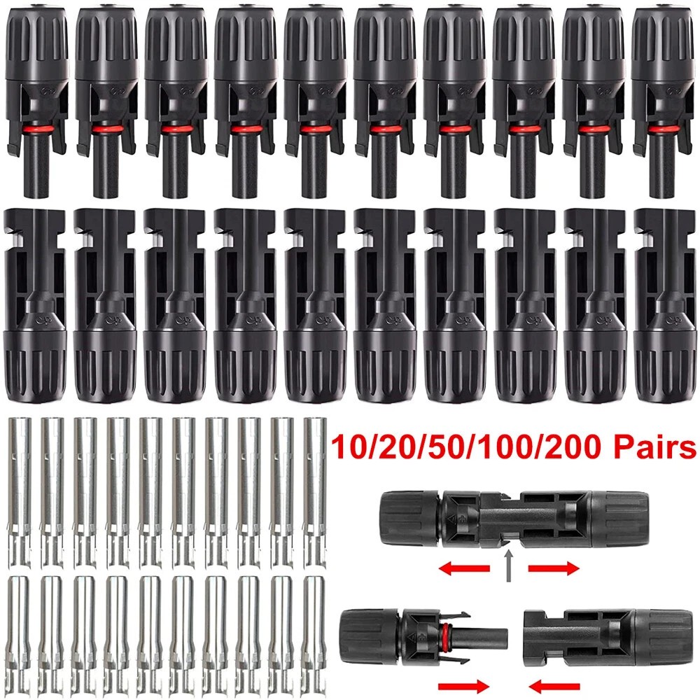 10 Pairs Male Female Solar M/F Wire Cable Connectors Waterproof for Solar Panel
