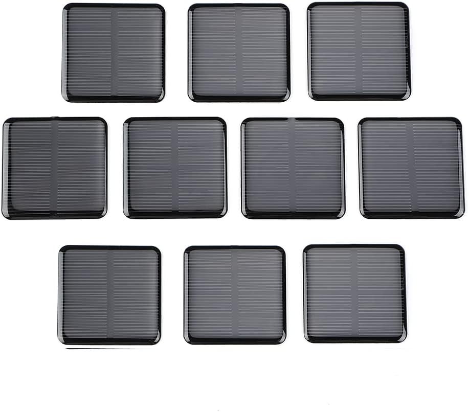 10pcs Mini Monocrystalline Solar Cells Solar System Kit 50mm X 50mm/1.96″ X 1…