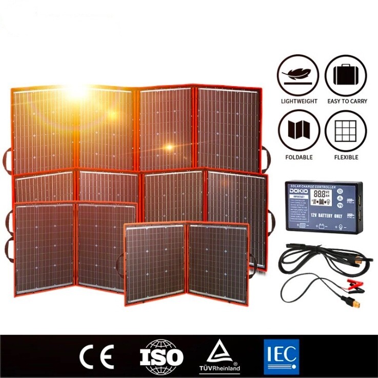 Best Folding Foldable Portable Solar Panel Camping Laptop 18V Volt Survival Watt