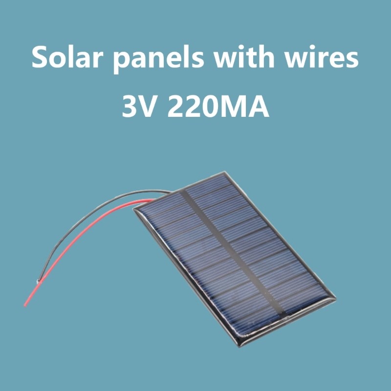 3.0V 220MA Solar Panel With Wire Solar Panel Polycrystalline Silicon Board