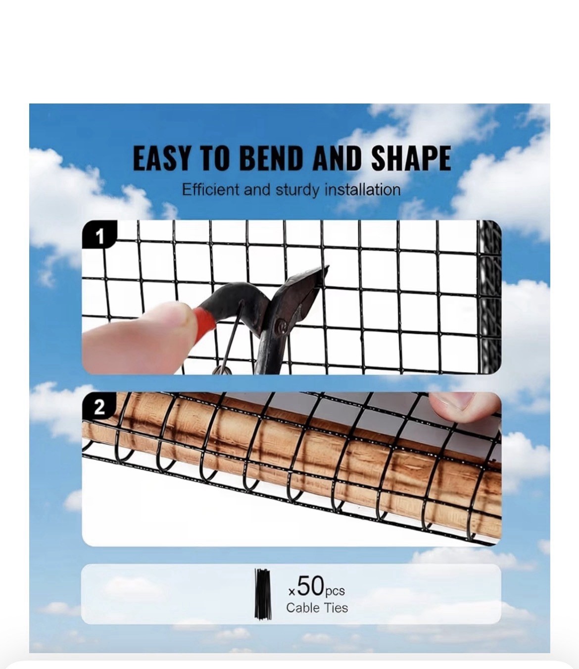 Solar Panel Bird Wire Guard Kit PVC Welded Mesh Roof Pigeon Net 6in/8in x100ft