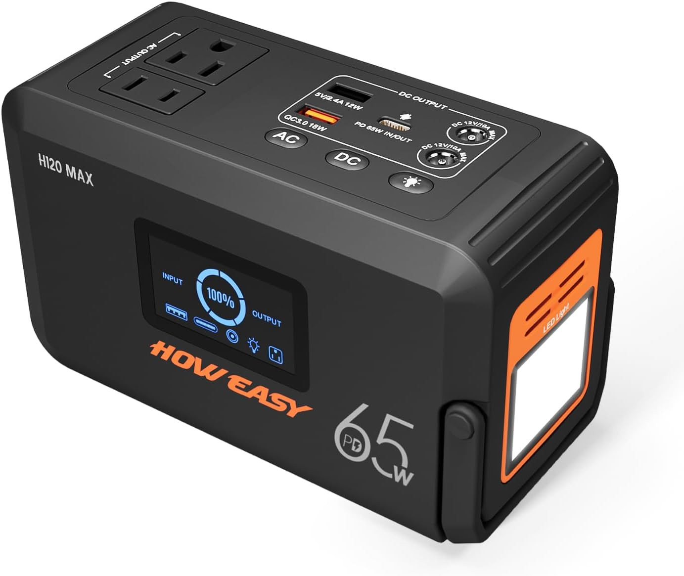 135W Portable Power Station, Solar Generator, 98Wh Backup for Camping & Emergenc