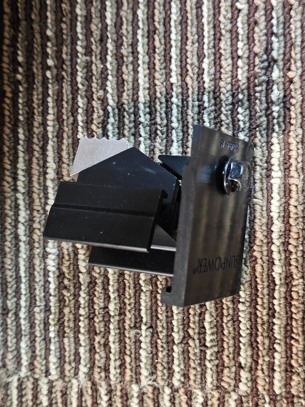 (QTY 20) SunPower 518636 End Clamp Assembly, Wedge, InvisiMount Black