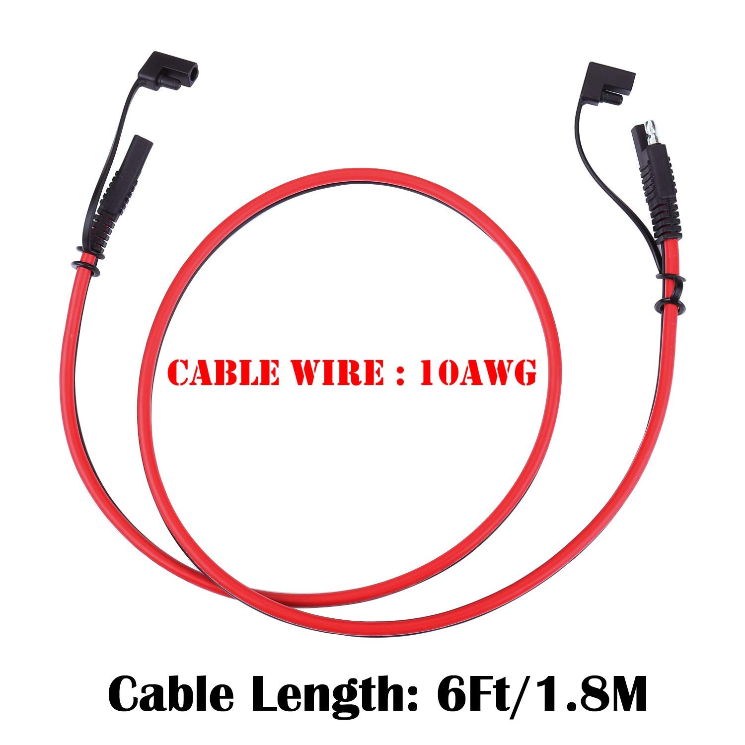 10AWG SAE to SAE Quick Disconnect Wire Harness – 6Ft Solar Panel Extension Ca…