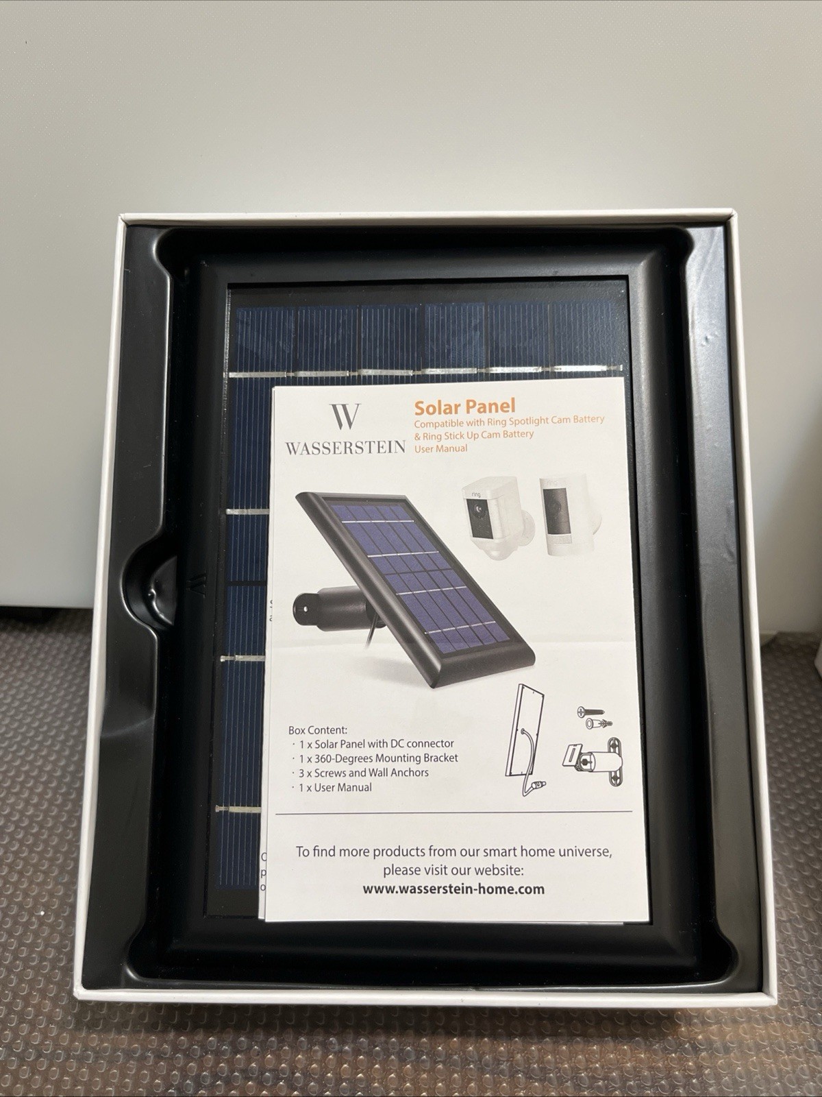 Wasserstein Solar Panel For Ring Spotlight and Stick Up Cam Battery NEW