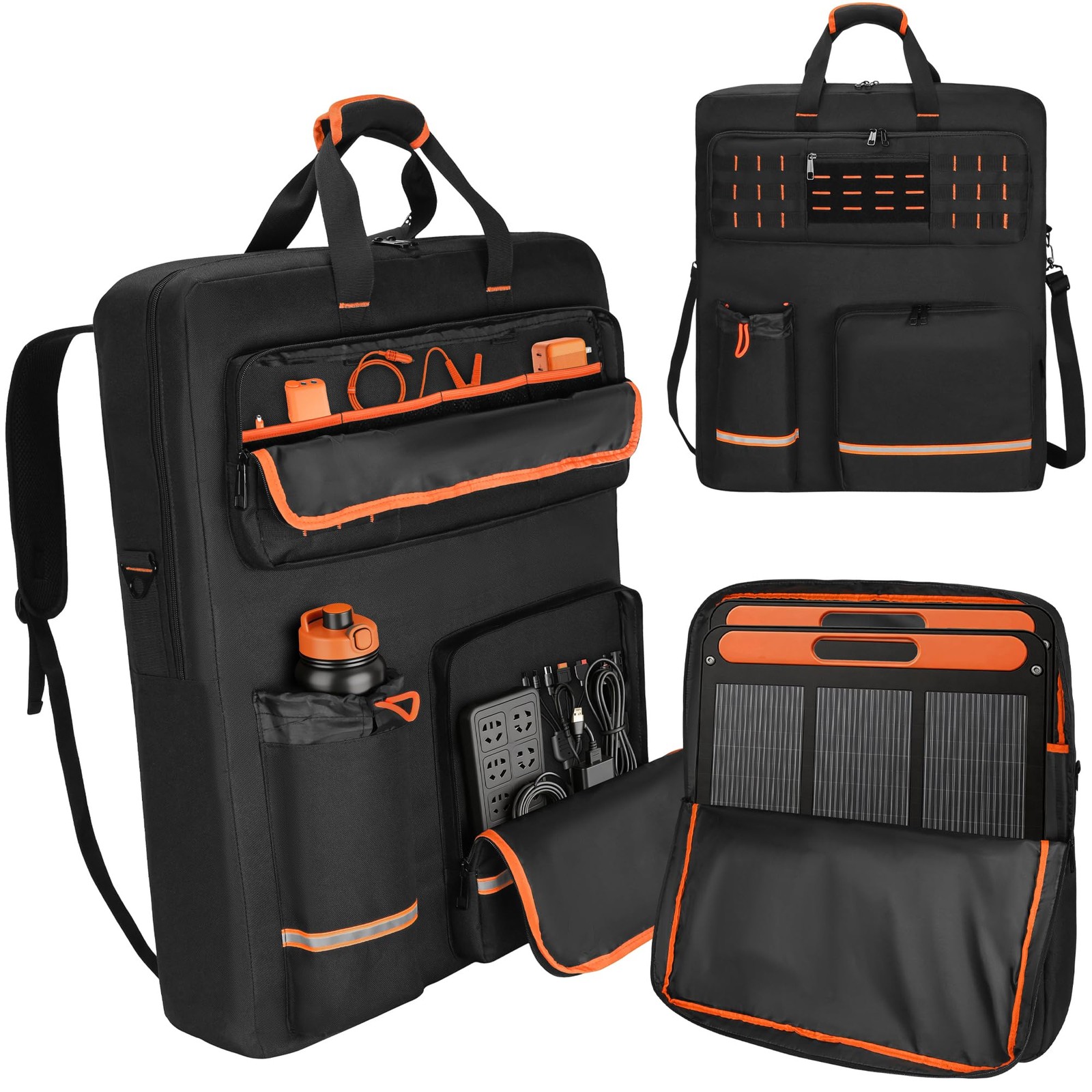 Solar Panel Storage Bag with 2 Jackery SolarSaga 100W 100X 200W, Padded Trave…