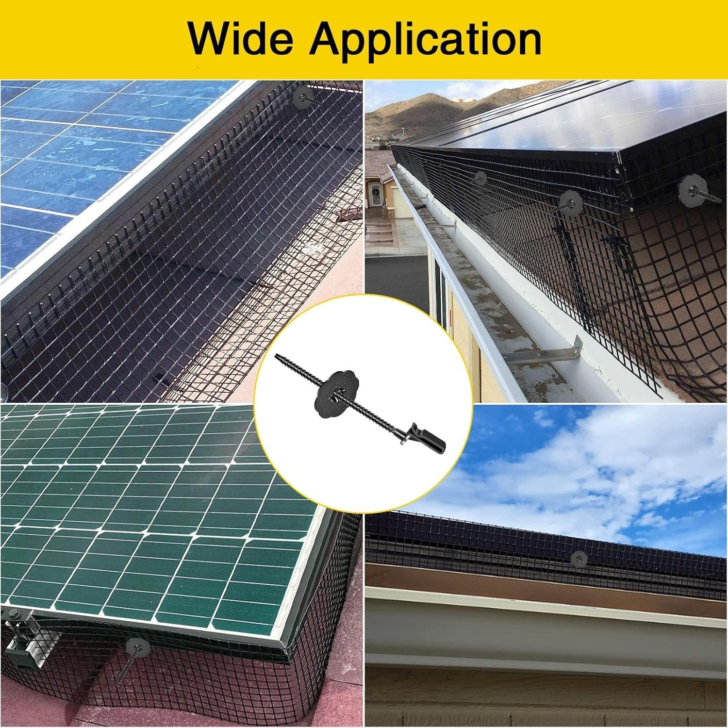 Robust Critter Guard Fasteners for Solar Panels—50 Pack—Weather Resistant Clips