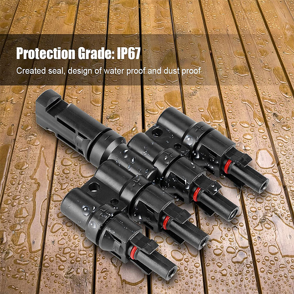Solar Panel Y T Branch Cable Connection Extension Waterproof Adapter Male Female