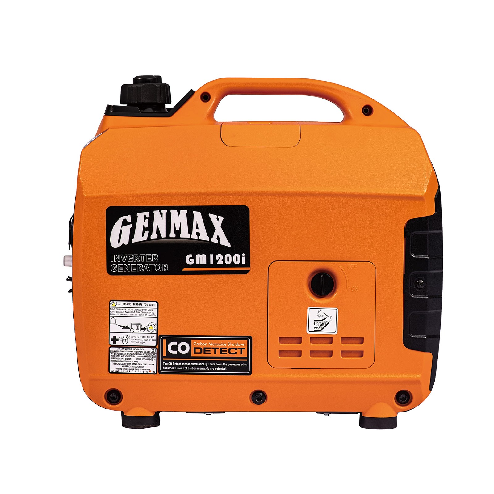 GENMAX Portable Generator，1200W Ultra-Quiet Gas Engine, EPA Compliant, Eco-Mo…