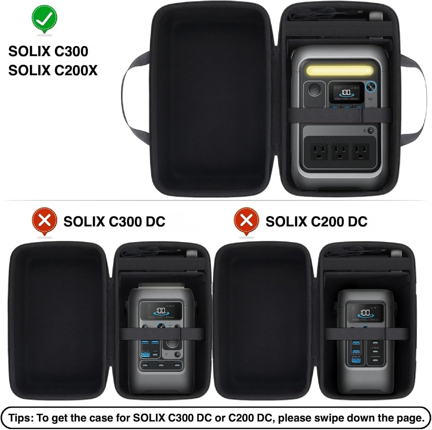Anker Portable Power Station SOLIX C300, 288Wh LiFePO4 Battery, 300W Solar Gener