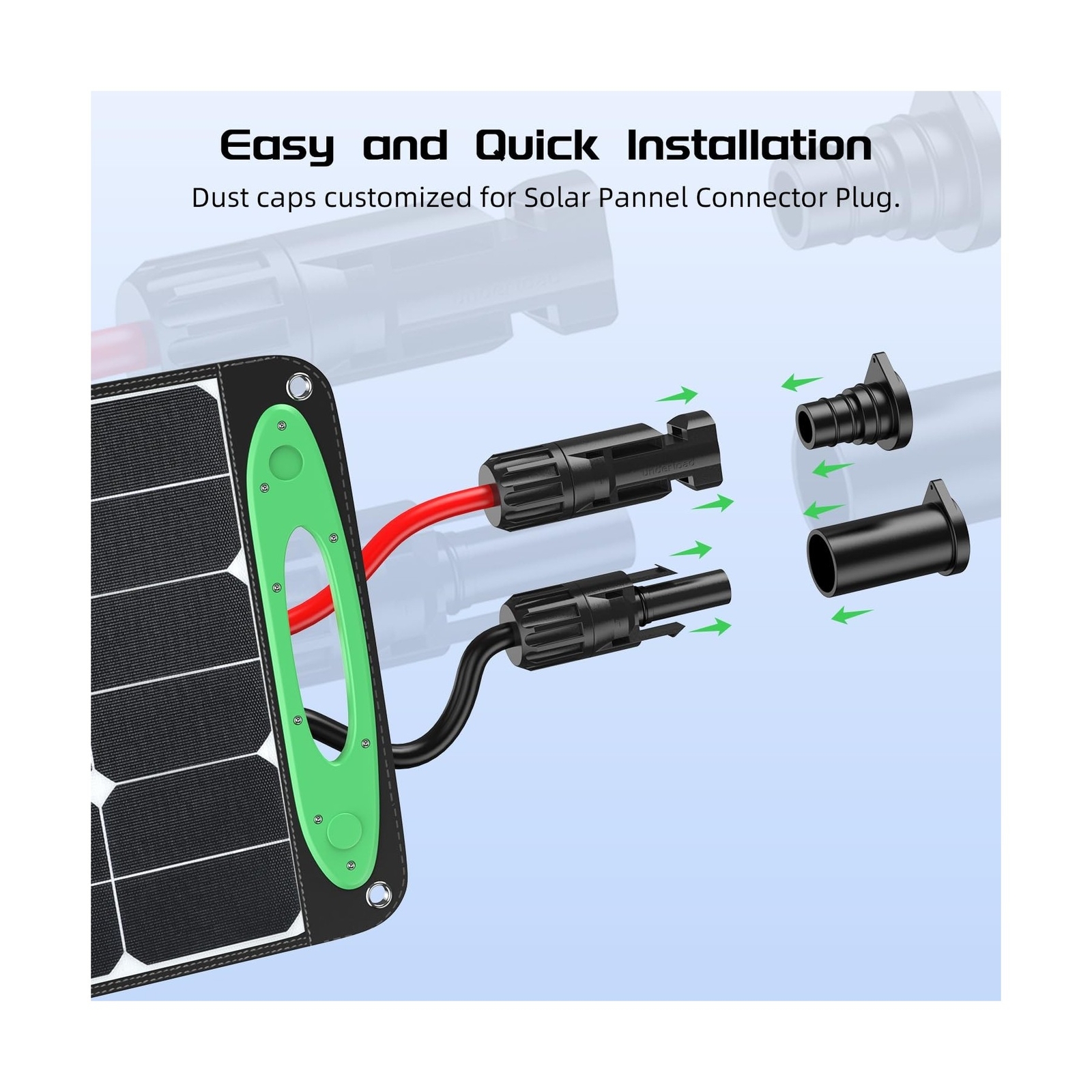 500 Pairs Solar Connector Caps, IP68 Weather Resistant Dust Male and Female C…