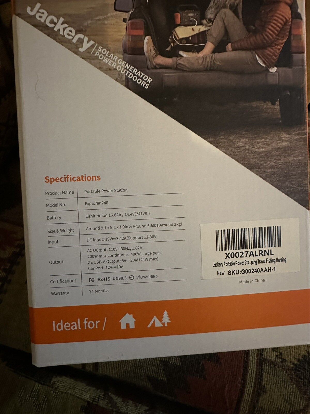 Jackery Explorer 240 Solar Generator 240Wh/ 200W Since 2012