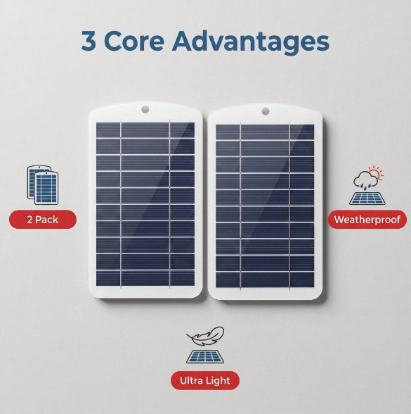 USB Solar Panel Power Bank for Outdoor Camping Hiking Phone Charger
