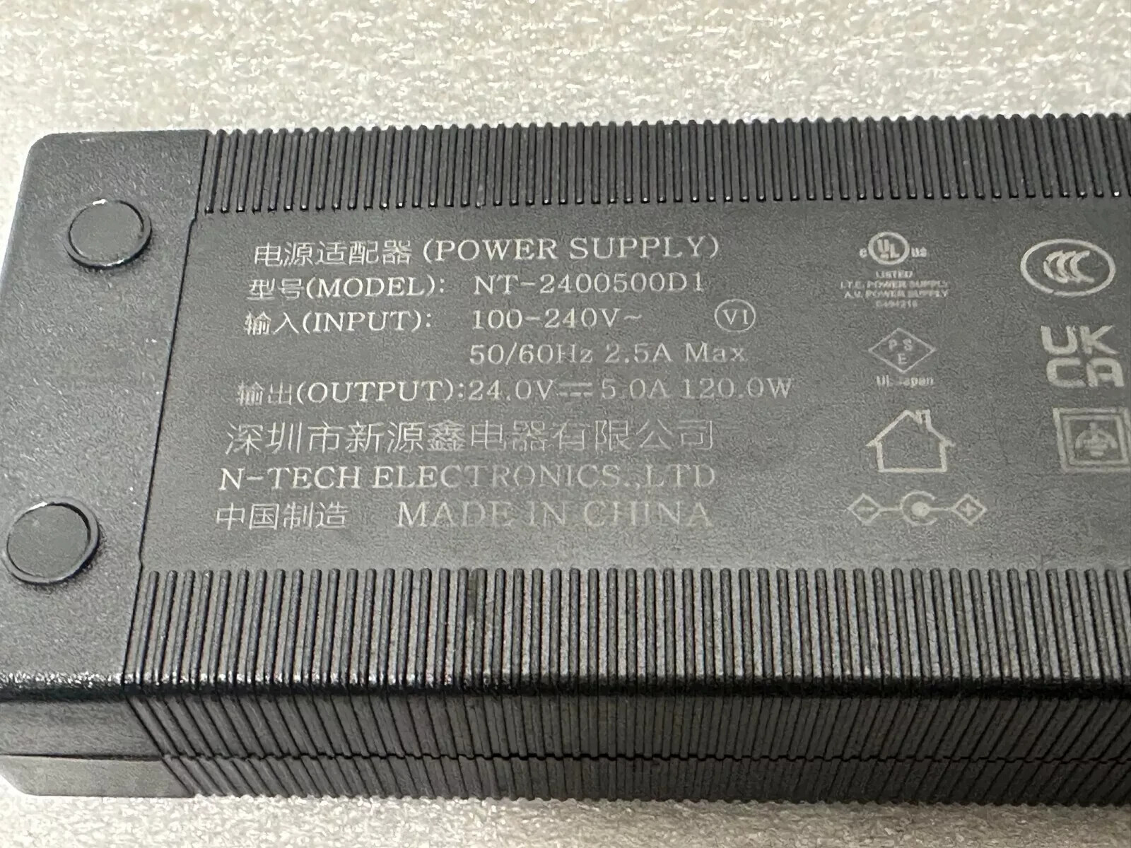 AC Adapter charger COOFLY Power 1000W A1000S S1000P-S NT-2400500D1 24V 5A 120W
