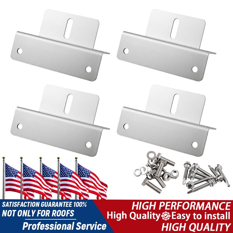 4/8PCS Solar Panel Z Bracket Mounting Kit Heavy Duty for RV Boat Roof Wall