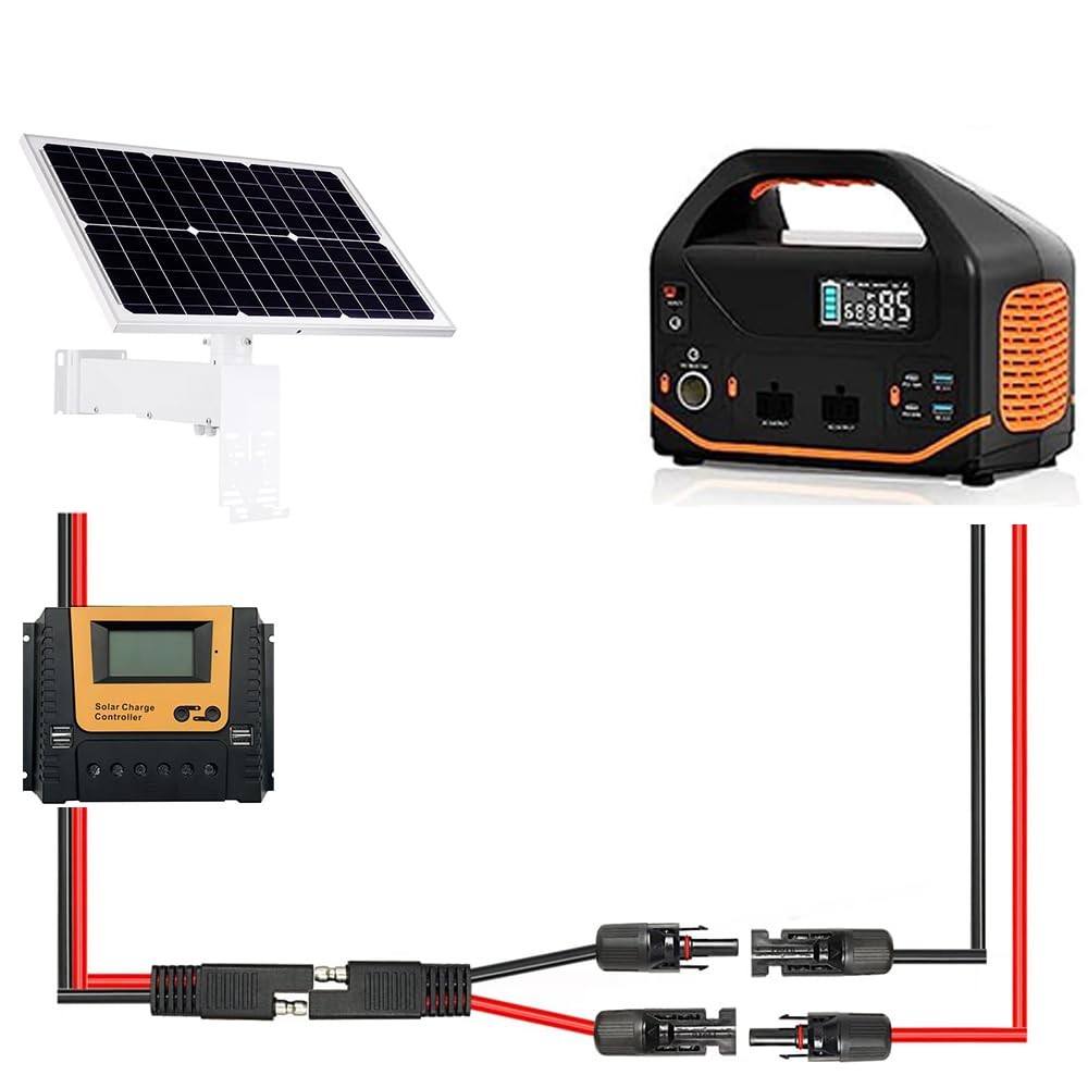 10AWG Solar PV Extension Cable SAE to MC4 Male Female 30A 600V for RV Solar Pan