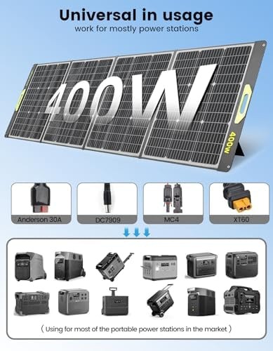 800W Portable Solar Panel, 2pcs 400W Portable Solar Panels 39V, 23% Efficienc…